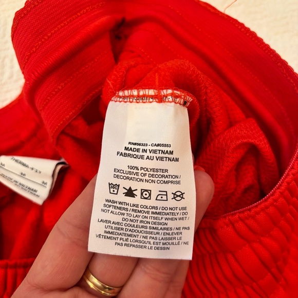 Nike Men's Therma-FIT Basketball Pants Size Medium Red with Nike Logo Pockets - Picture 10 of 15